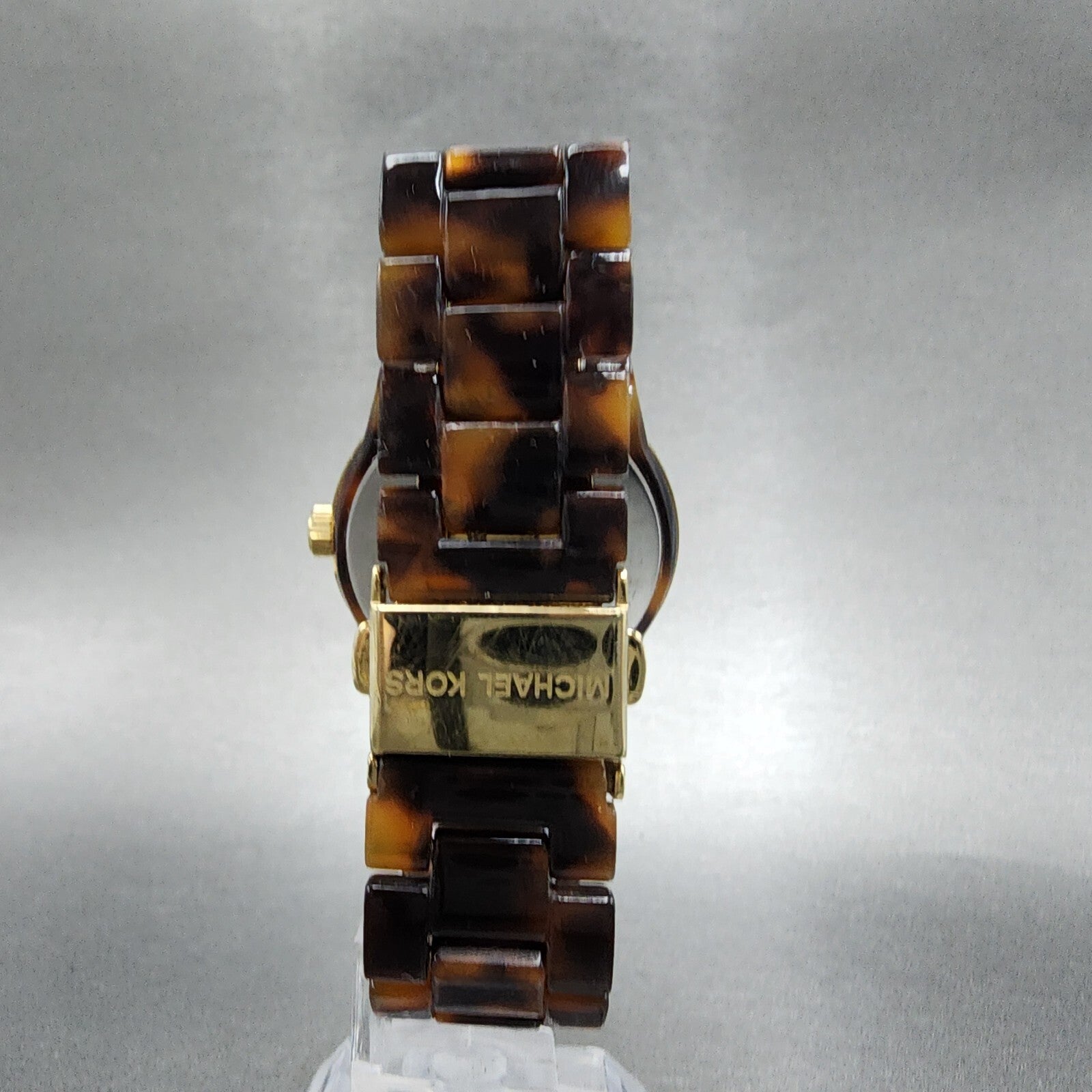 Michael Kors Jet Set Watch Women 37mm Brown MOP Dial Tortoise MK5038 New Batt7