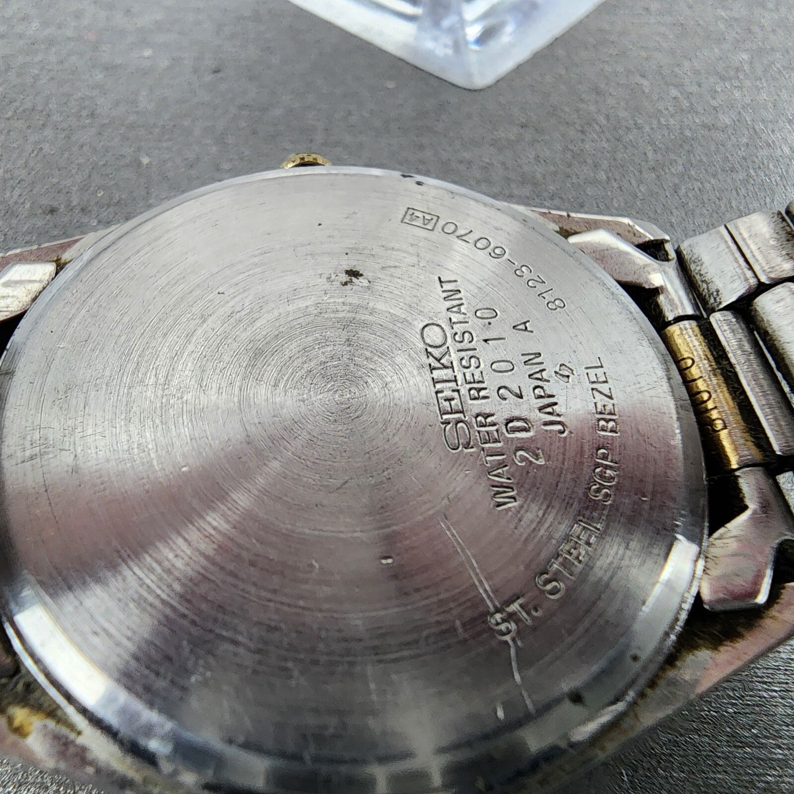 VTG Seiko SQ President Watch Women 33mm White Dial Two Tone Daydate Round NewBat9