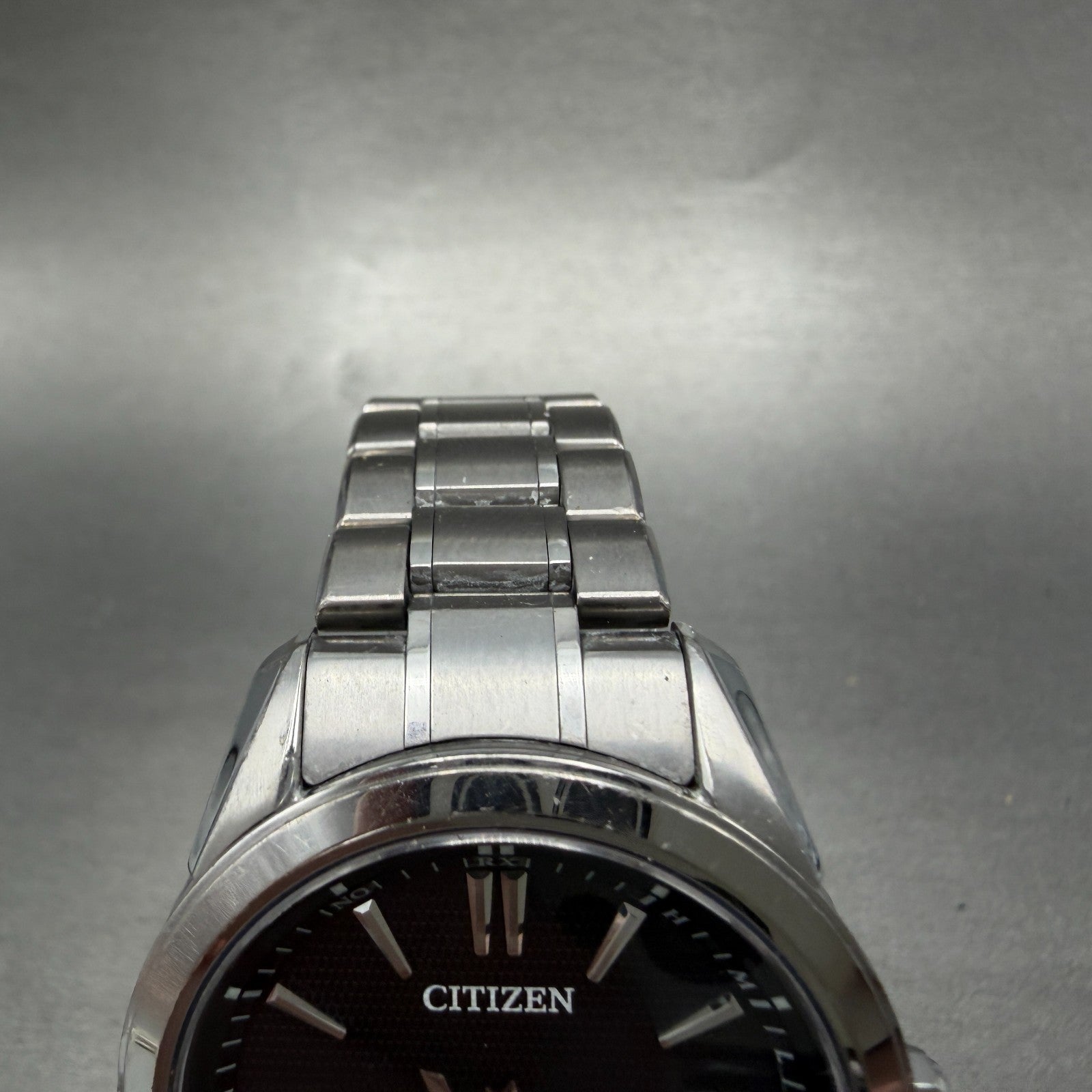 Citizen Eco-Drive Exceed Watch Men 37mm Black Dial Titanium Atomic Date READ!!!!5