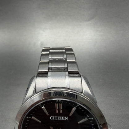 Citizen Eco-Drive Exceed Watch Men 37mm Black Dial Titanium Atomic Date READ!!!!5