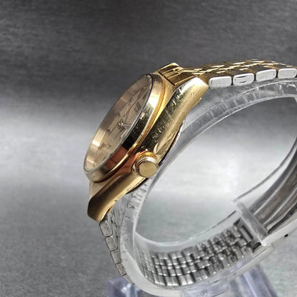 Seiko SQ Watch Women 23mm Gold Dial Gold Tone Daydate Round 2A23-0029 New Batt2