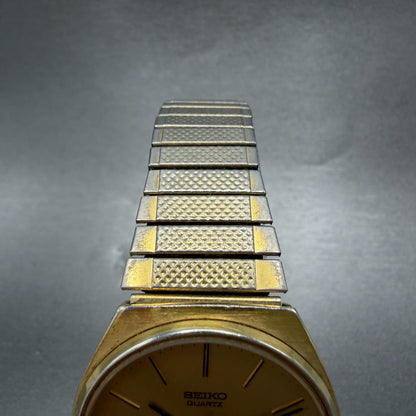 Seiko Watch Men 33mm Champagne Dial Gold Tone Round 7810-8019 New Battery4