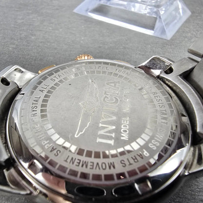 Invicta Watch Men 44mm Brown Dial Two Tone Daydate Round 4060 New Battery8