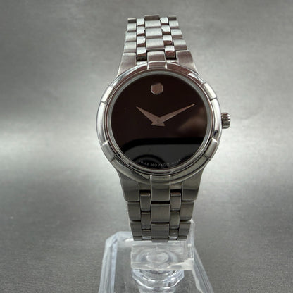 Movado Museum Watch Women 26mm Black Dial Silver Tone 02.3.14.1006 New Battery5
