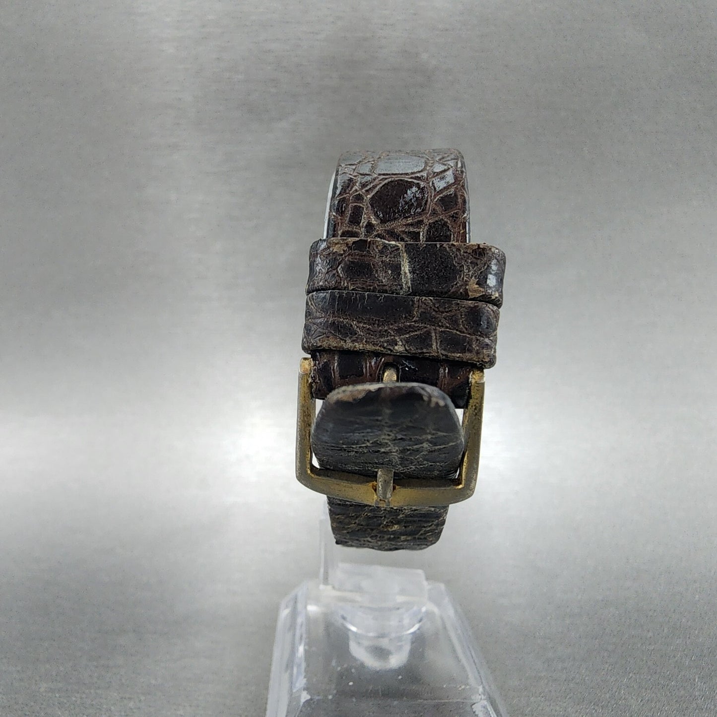 Wittnauer Tank Watch Women 25mm Gold Dial Gold Tone Rectangle 0280 New Battery
