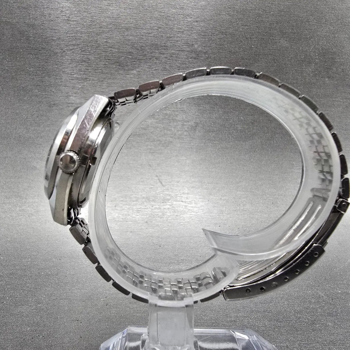 Seiko Automatic Watch Women 27mm Silver Dial Silver Tone Daydate 2206-0470 PARTS11