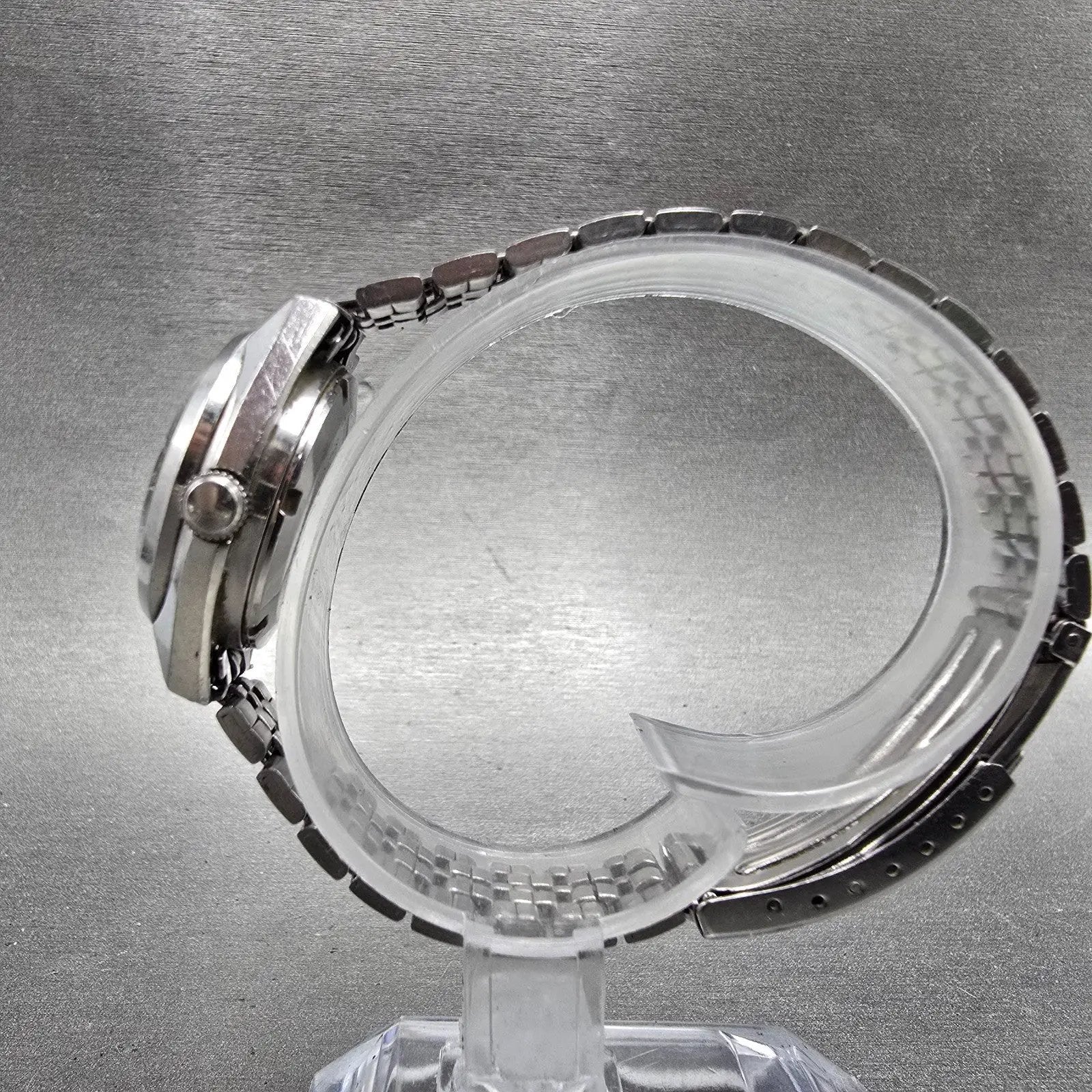 Seiko Automatic Watch Women 27mm Silver Dial Silver Tone Daydate 2206-0470 PARTS11