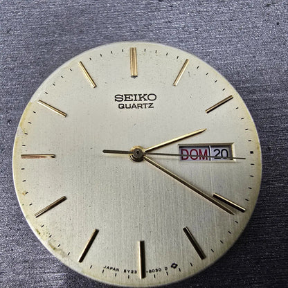 Seiko 5Y23A Quartz Movement Works Daydate W/Case And Hands Vintage0
