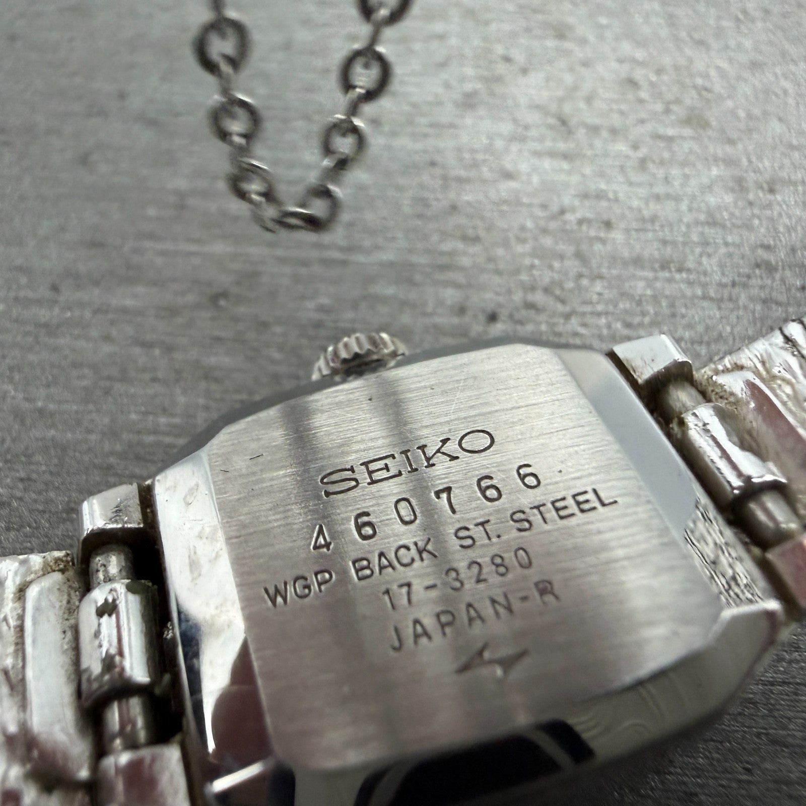 Seiko Tank Watch Women 17mm Silver Dial Silver Tone Manual 17-3280 Runs Vintage9