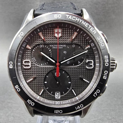 Victorinox Swiss Army Chrono Classic Watch Men 41mm Gray Dial Steel Date NewBatt1