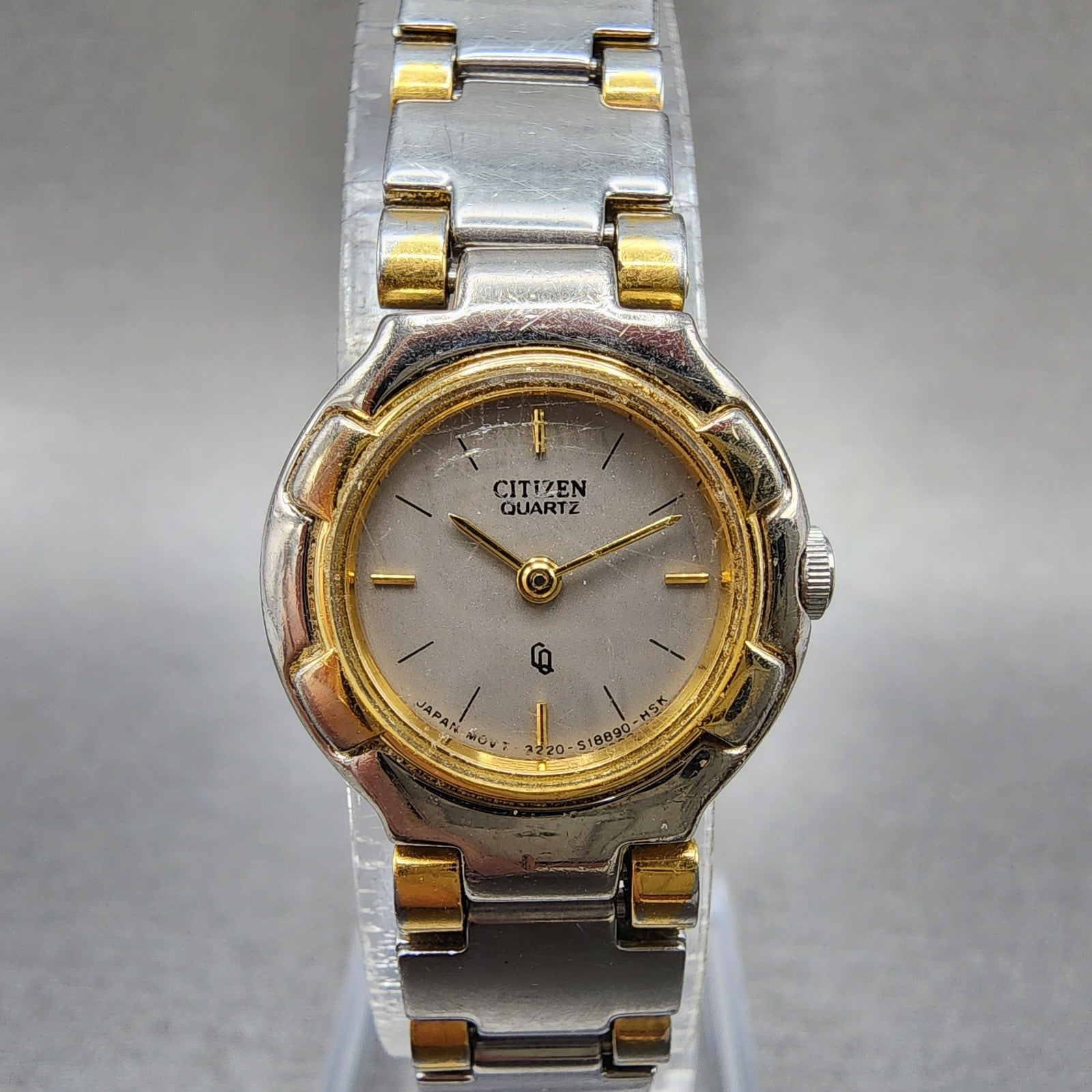 Citizen CQ Watch Women 20mm Gray Dial Two Tone Round 3220S05154 New Battery0
