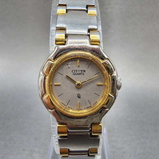 Citizen CQ Watch Women 20mm Gray Dial Two Tone Round 3220S05154 New Battery0