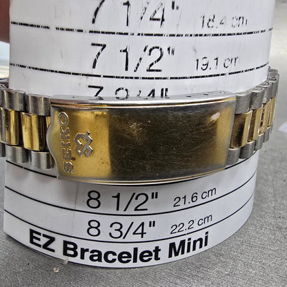 Seiko President Watch Men 36mm Gold Dial Two Tone Daydate 6923-8080 New Battery12