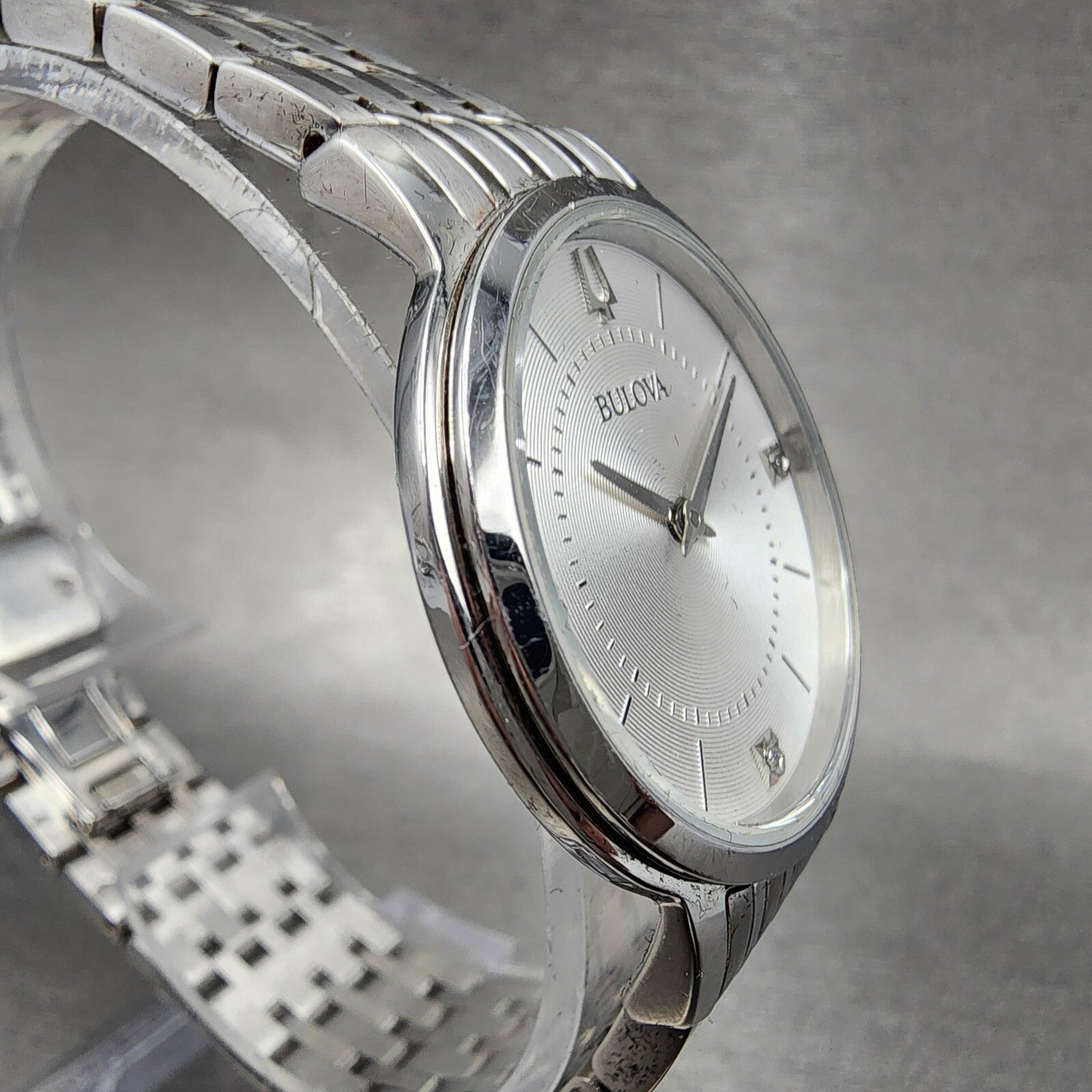 Bulova Watch Women 31mm Silver Dial Stainless Steel Round 96P183 New Battery4