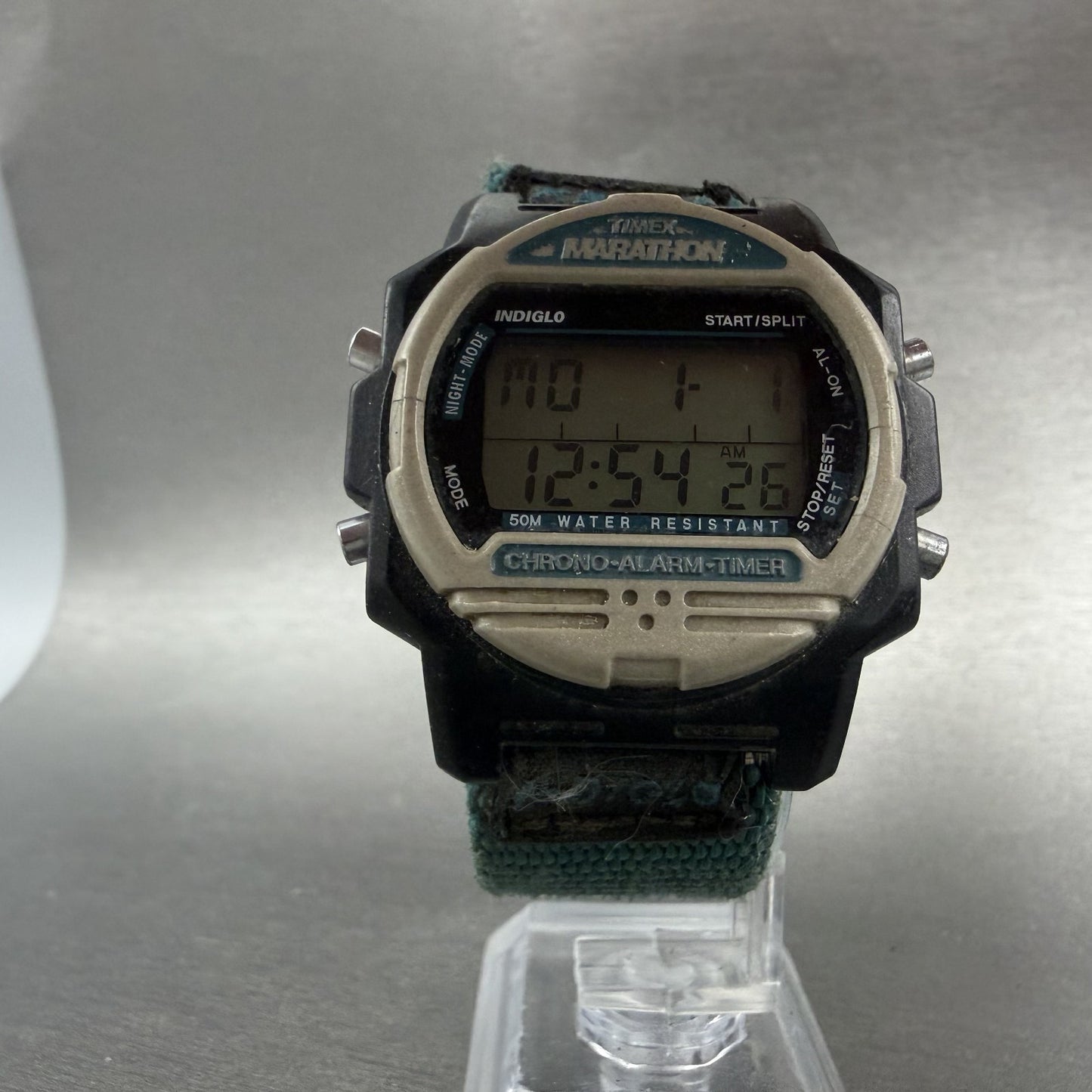 Timex Marathon Digital Watch Men 40mm LCD Black Tone Alarm Chrono New Battery5