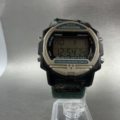 Timex Marathon Digital Watch Men 40mm LCD Black Tone Alarm Chrono New Battery5