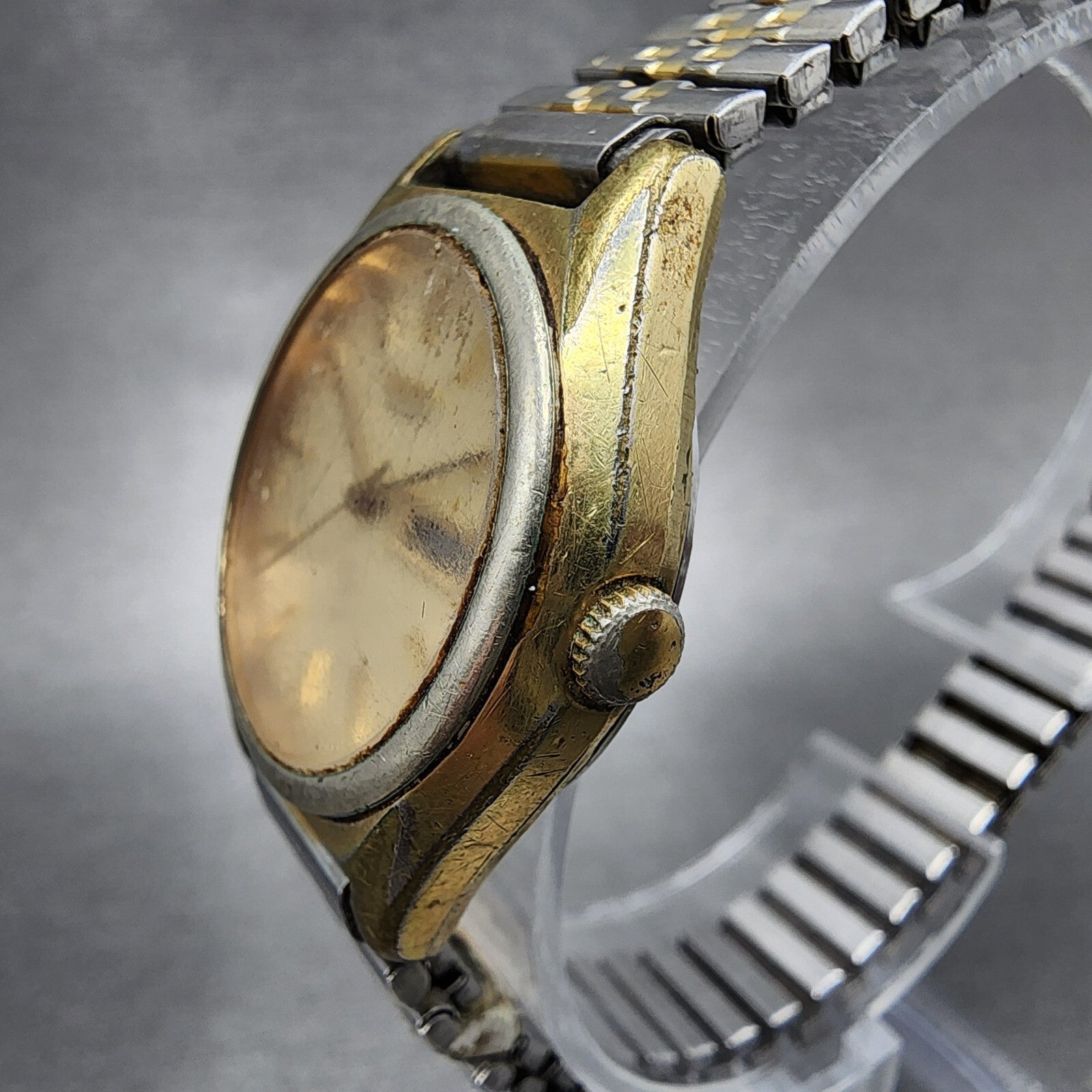 VTG Seiko Watch Women 26mm Cream Dial Gold Tone Daydate Round 26230100 New Batt2