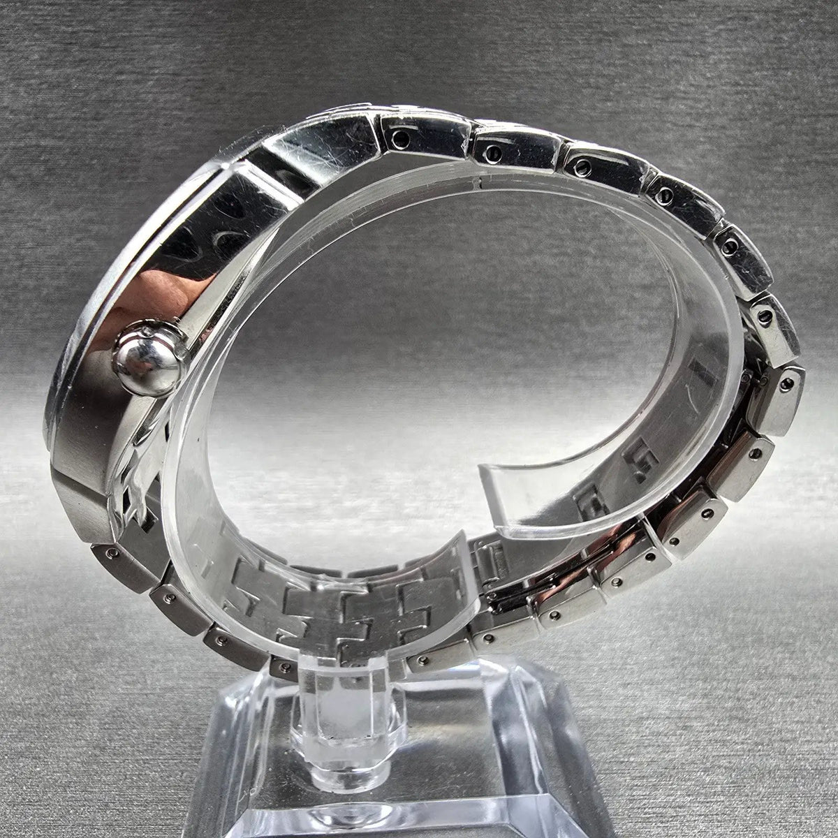 Bulova Watch Men 40mm Silver Dial Silver Tone Daydate Crystal 96C002 New Battery6