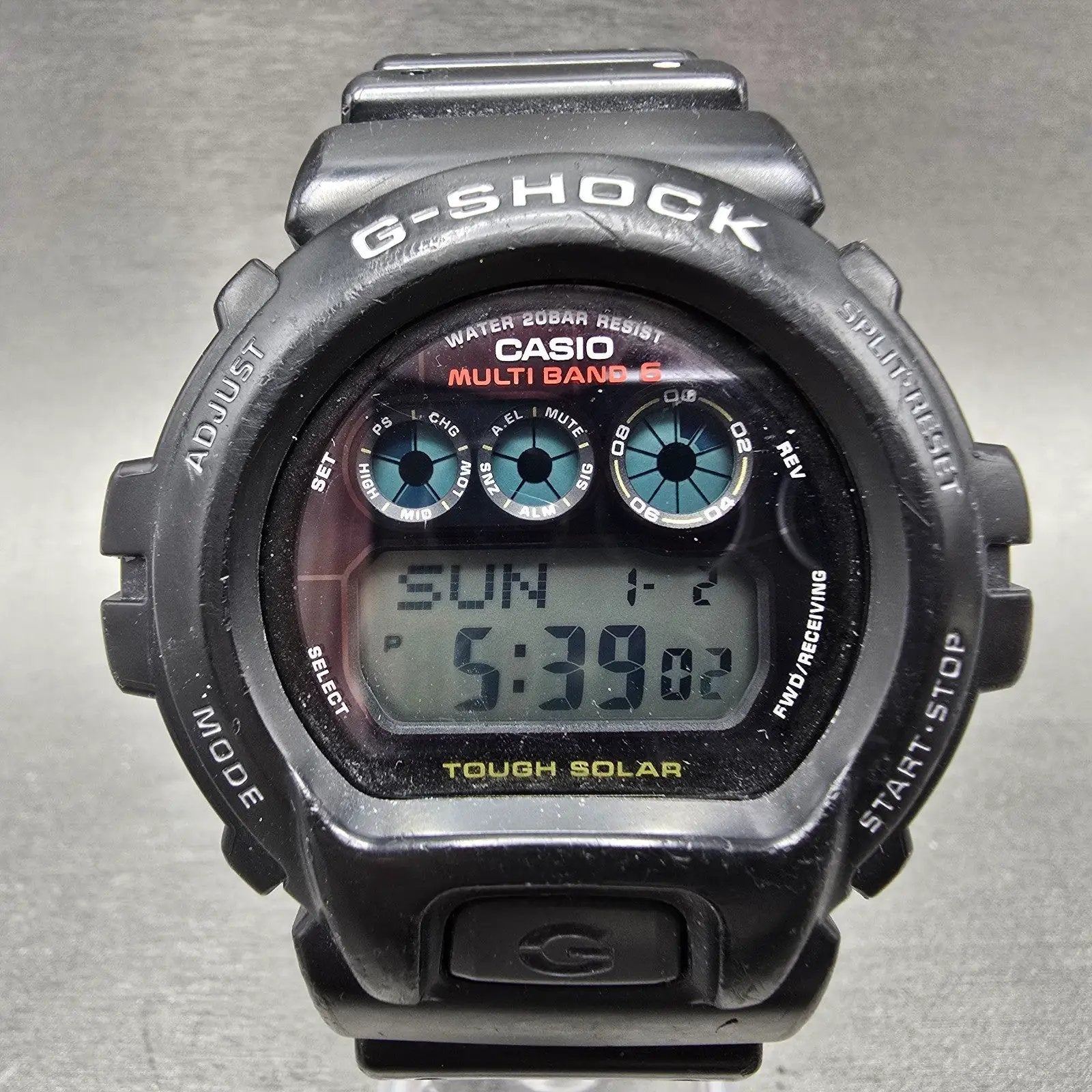 Casio G-Shock GW-6900 Watch Men 51mm Digital Black Tone Alarm Chronograph Solar0