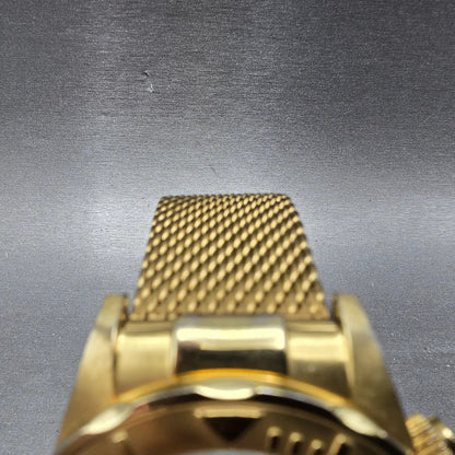 Invicta Sea Wizard Watch Men 44mm MOP Dial Gold Tone Daydate Round READ!! NewBat4