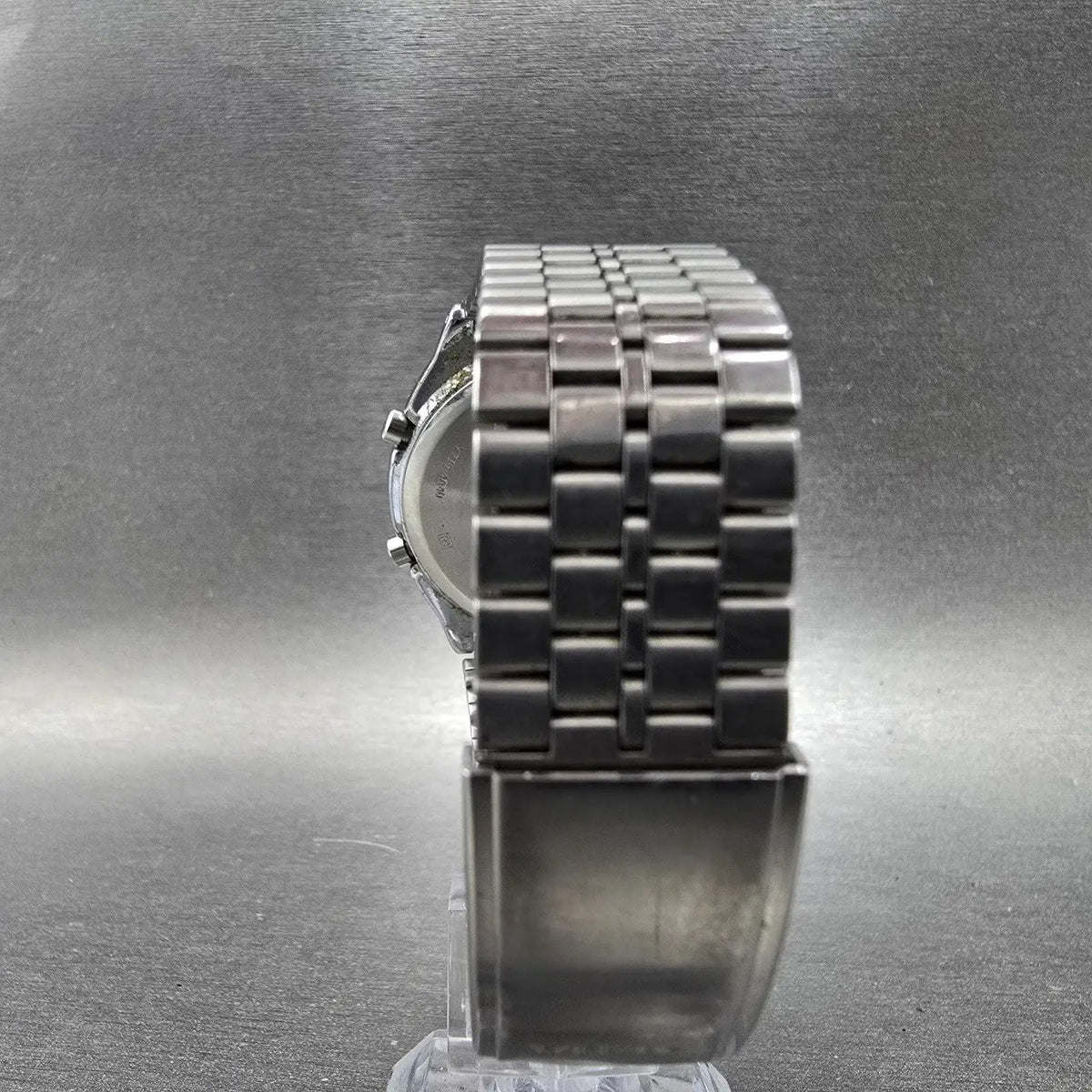Alba Digital Watch Men 36mm Silver Alarm Chronograph Y7354A40 READ!!!!! New Batt7
