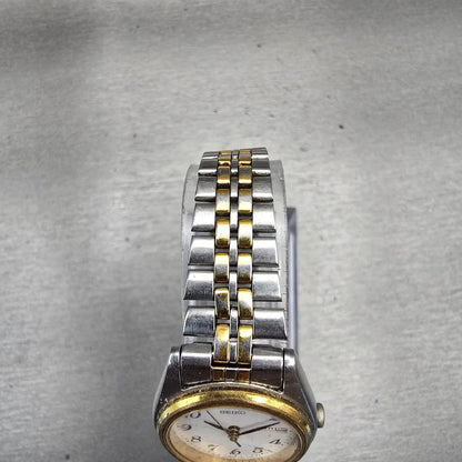 Seiko Watch Women 24mm White Dial Two Tone Daydate Round 7N83-0011 New Battery4
