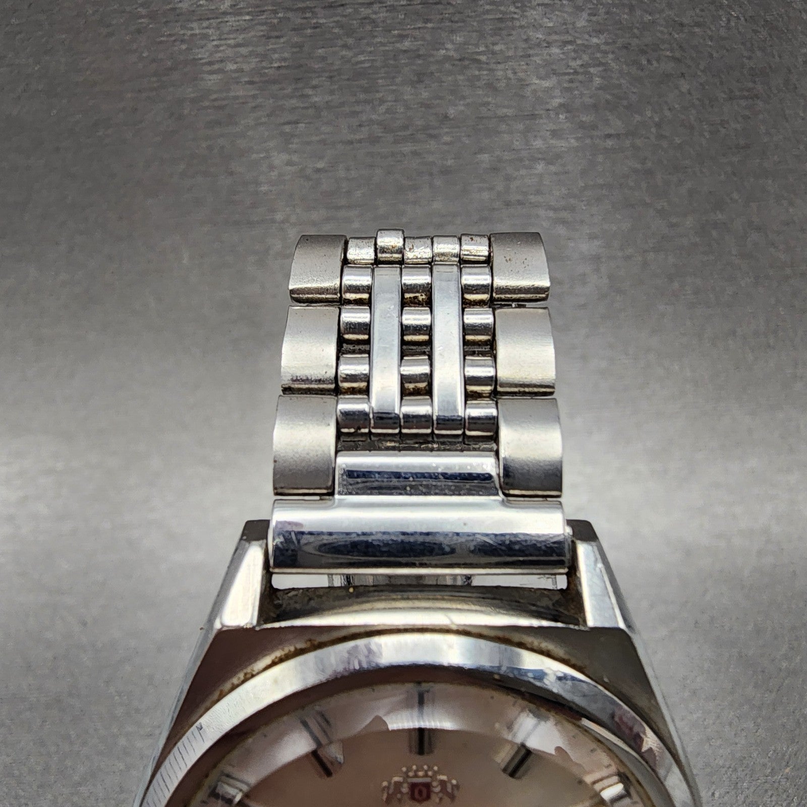 Orient AAA Deluxe Crystal Watch Men 35mm Silver Dial Steel Daydate Automatic4