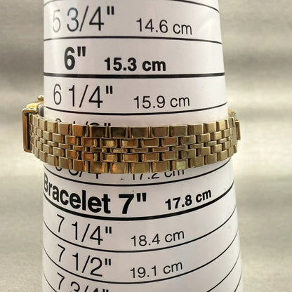 Seiko Watch Women 14mm Gold Dial Gold Tone Rectangle 1F20-5B80 New Battery VTG9