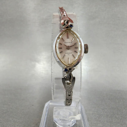 Seiko Solar Watch Women 15mm White Dial Silver Tone Manual 107840 Runs5