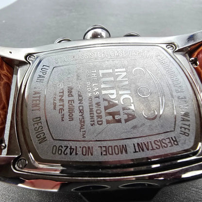 Invicta Lupah Chronograph Watch Men 47mm Silver Dial Steel Date 14290 NewBattery9