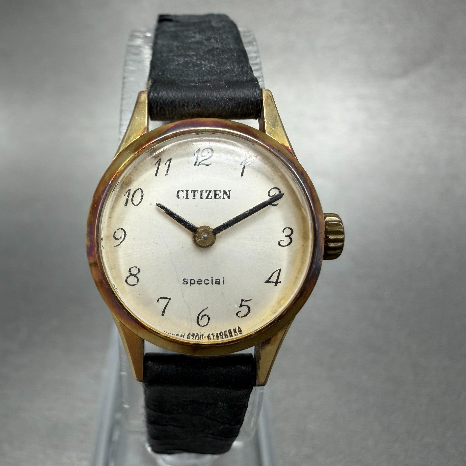 Citizen Special Watch Women 20mm White Dial Gold Tone Round Manual 4-672011 Run0