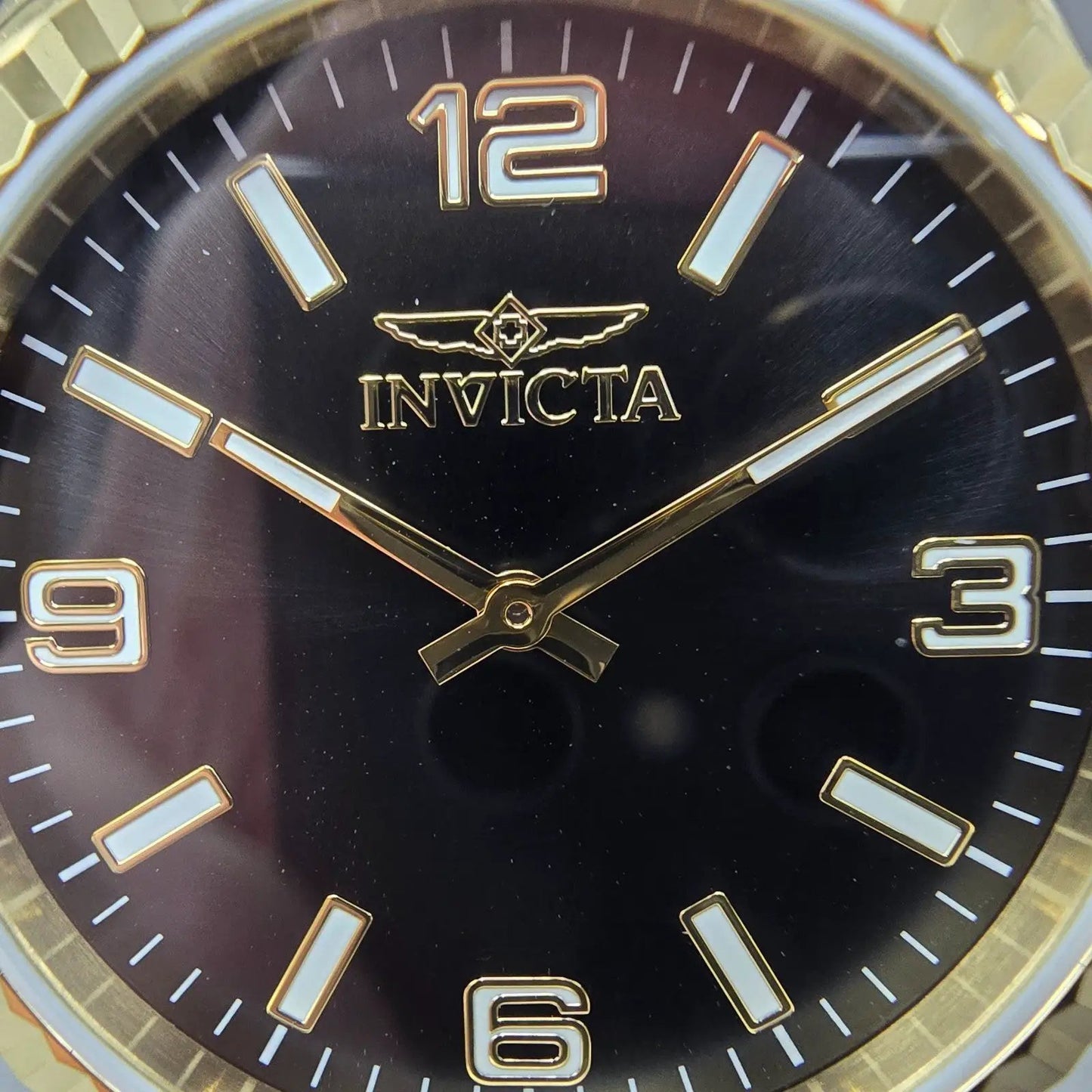 Invicta Specialty Watch Men 43mm Black Dial Gold Tone Round 4960 New Battery1