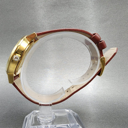 Nixon Kensington Watch Women 37mm Silver Dial Gold Tone Round New Battery6