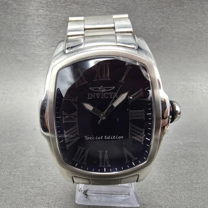 Invicta Lupah Watch Men 47mm Purple Dial Silver Tone Rectangle 21391 New Batt KJ0