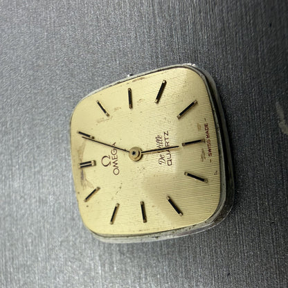 Omega De Ville Tank Watch Women 22mm Gold Dial Gold Tone Cal 1365 VTG PARTS11