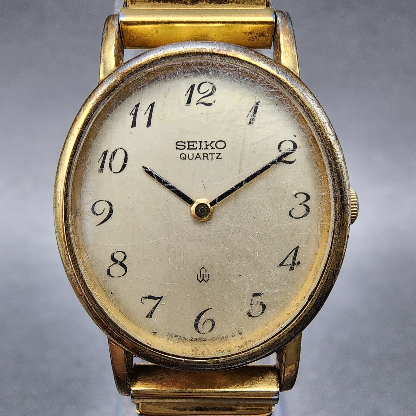 VTG Seiko Watch Women 22mm Champagne Dial Gold Tone Oval 23205290 New Battery1
