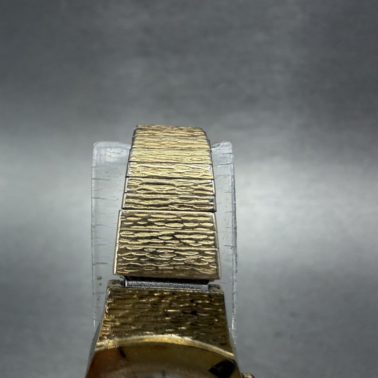 Seiko Watch Women 15mm Champagne Dial Gold Tone Manual Rectangle 11-3389 Runs4