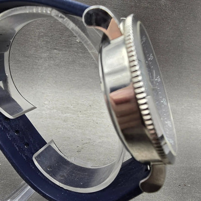 Michele Sport Sail Chronograph Watch Men 42mm Blue Dial Steel Date New Battery3