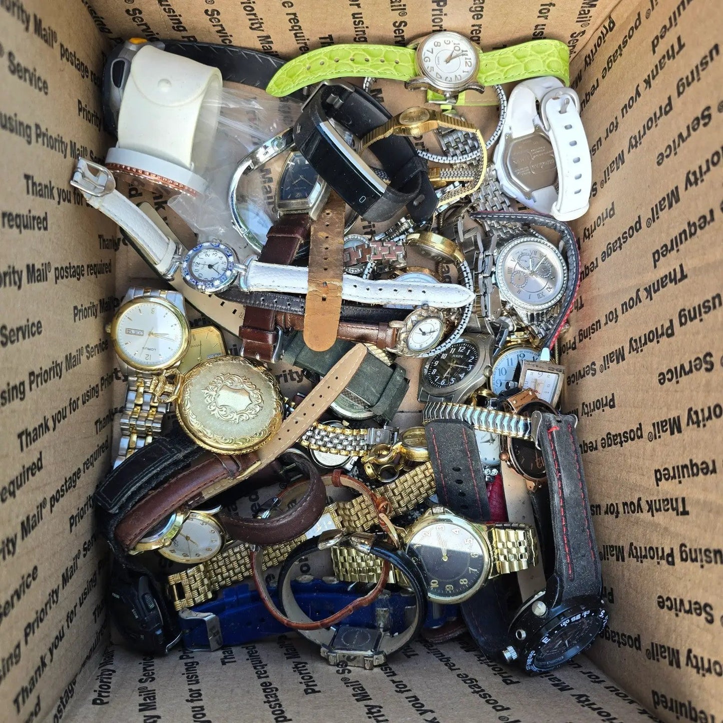 Watch Lot Men Women Skagen Pulsar Fossil Timex 18.6 LB VTG Modern PARTS7