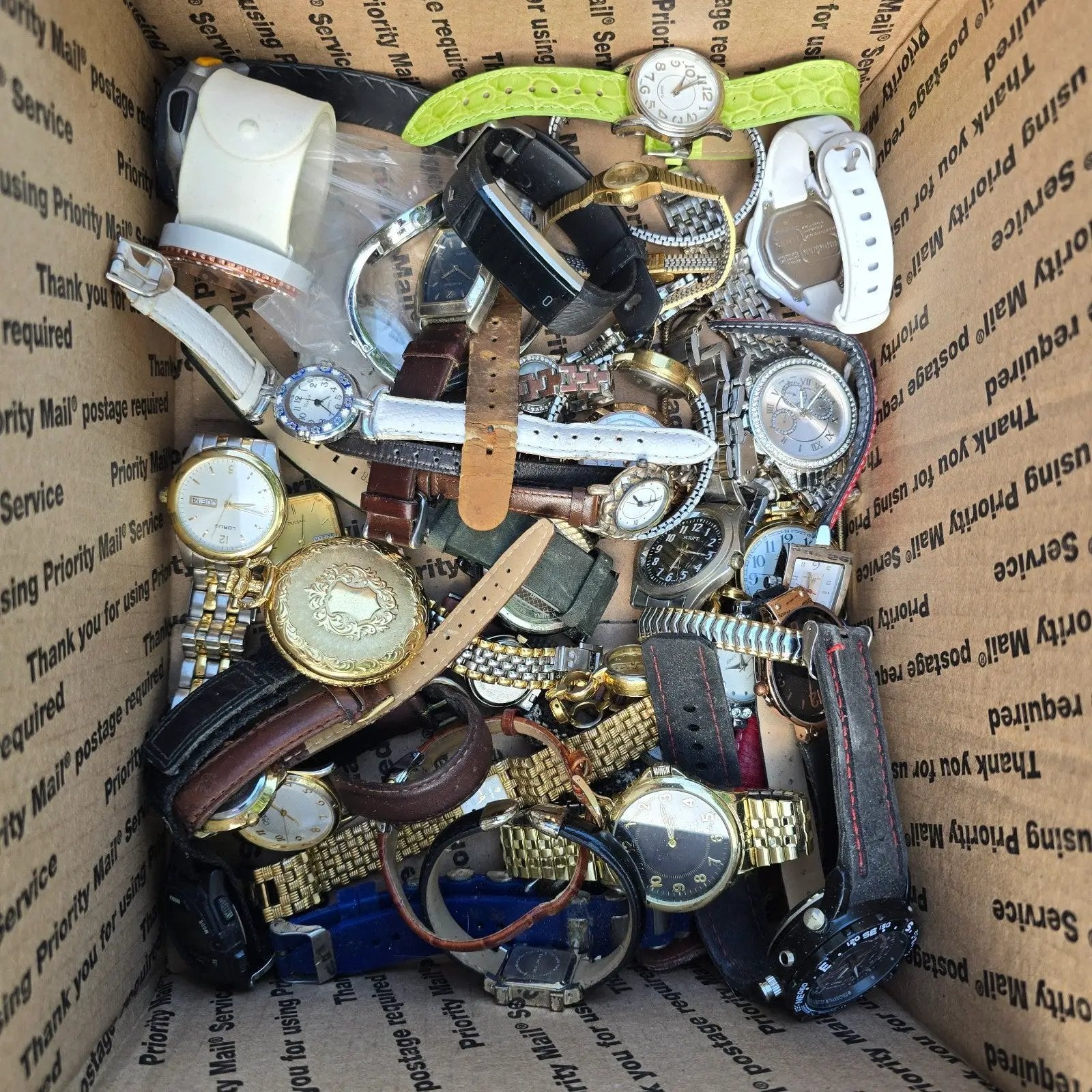 Watch Lot Men Women Skagen Pulsar Fossil Timex 18.6 LB VTG Modern PARTS7