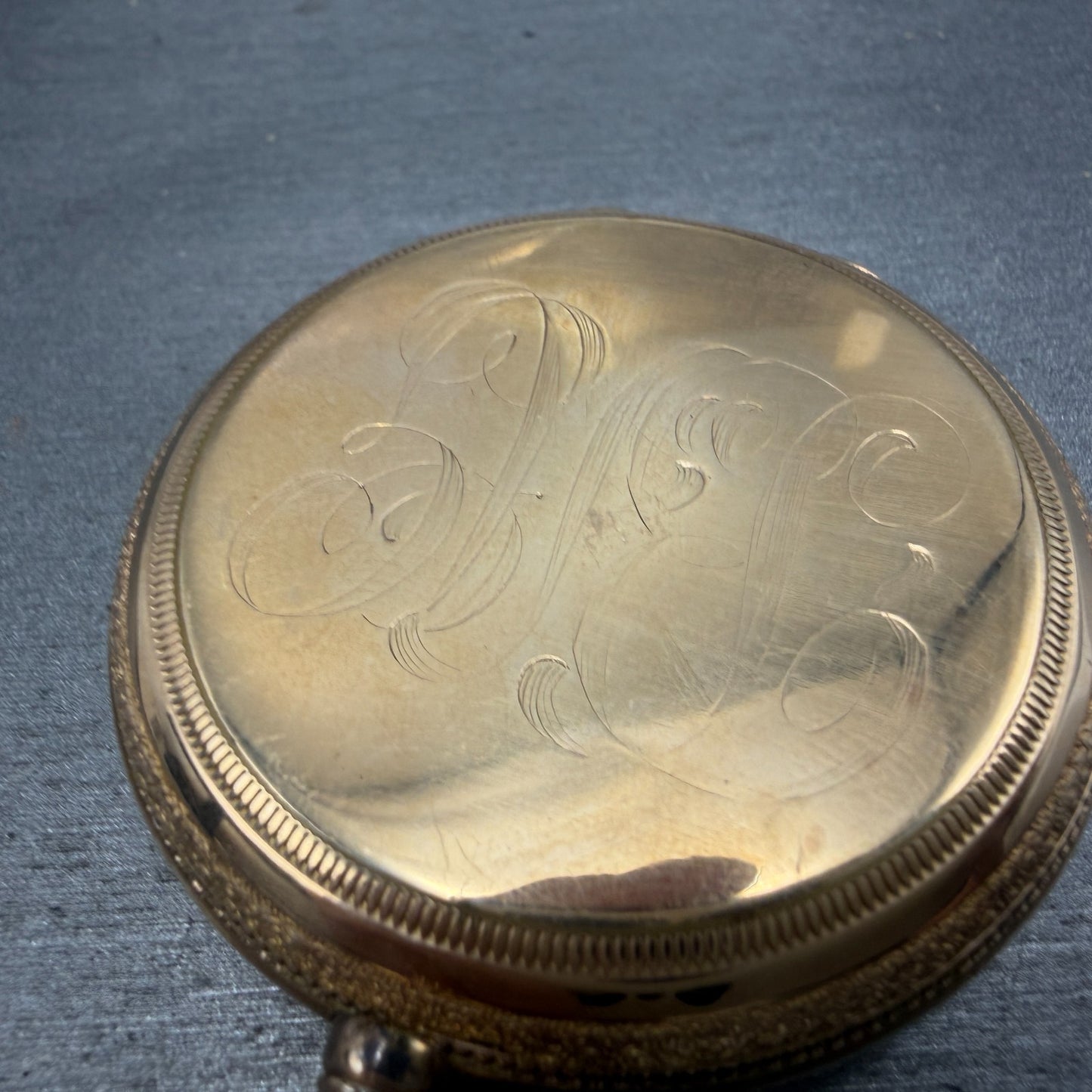 C.D.Peacock Elgin Pocket Watch 51.5mm White Dial Gold Filled Grade Runs5