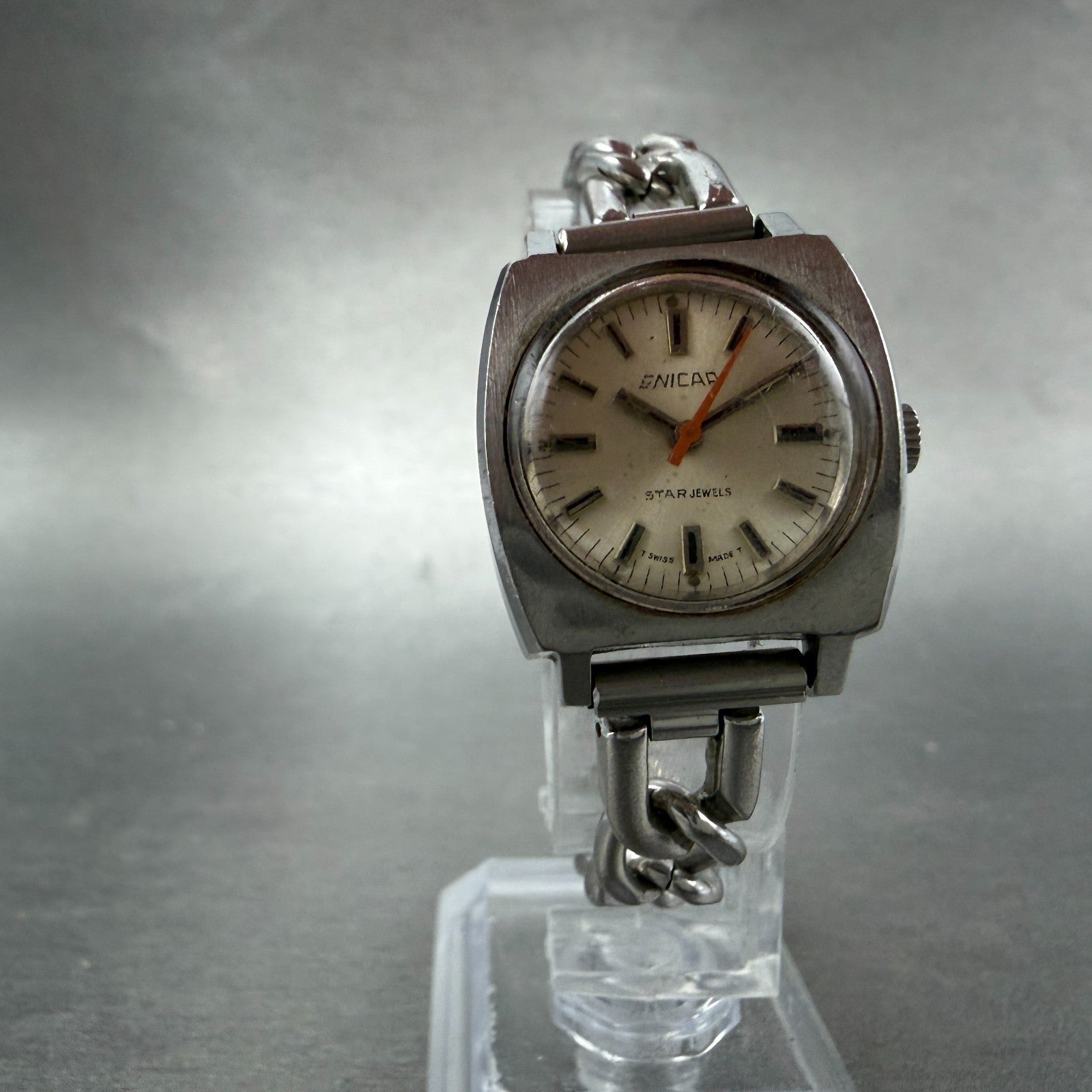 Enicar Star Jewels Watch Women 23mm White Dial Steel Manual Wind Runs VTG6