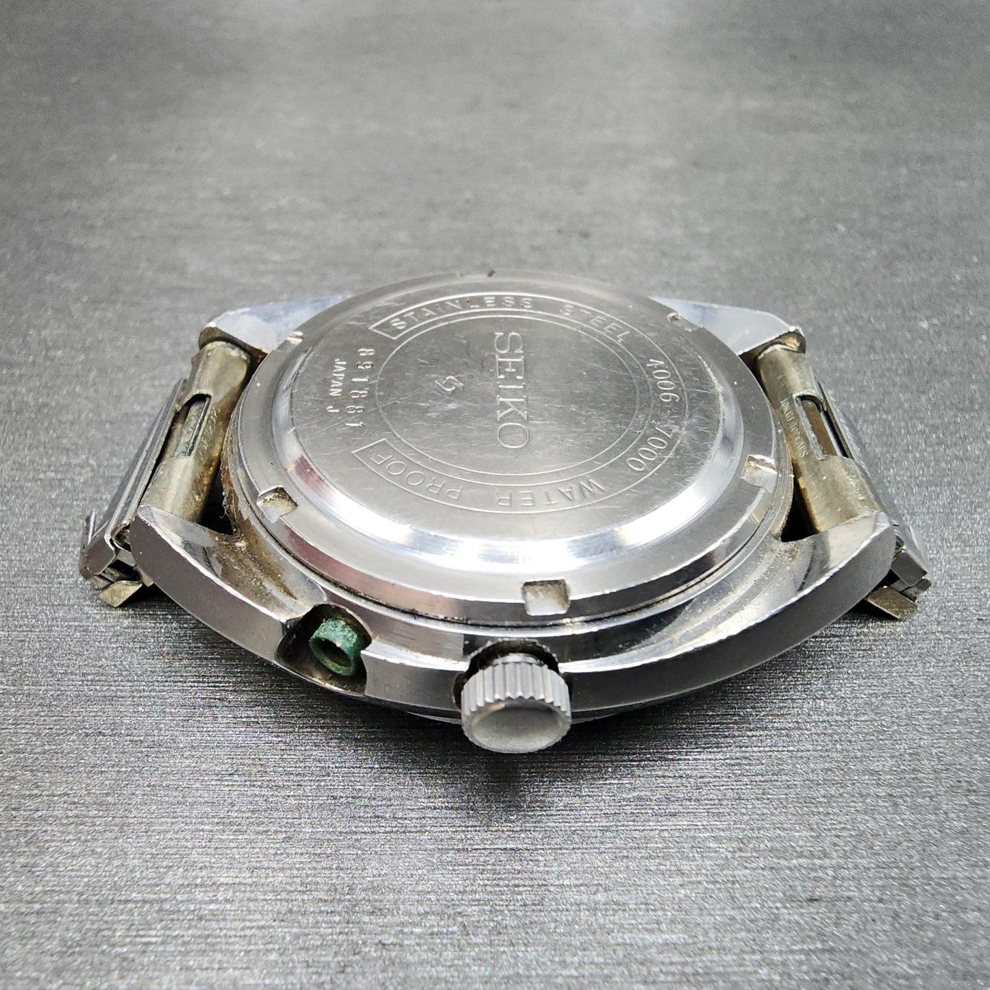 Seiko BellMatic Watch Men 38mm Silver Dial Silver Tone Daydate Alarm PARTS10