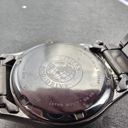 Citizen Eco-Drive Watch Men 37mm White Dial Two Tone Dayedate E101-S053439 Runs10