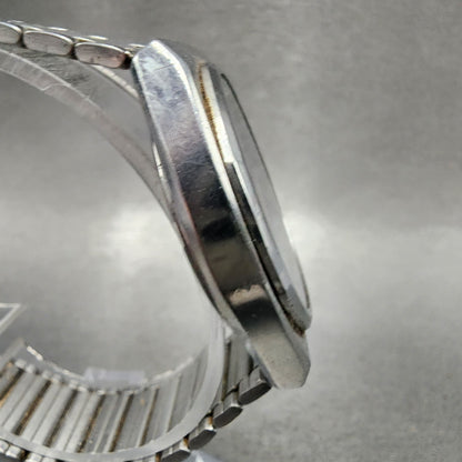 Seiko Silver Wave Watch Men 35mm Black Dial Silver Tone Daydate 64337000 PARTS4