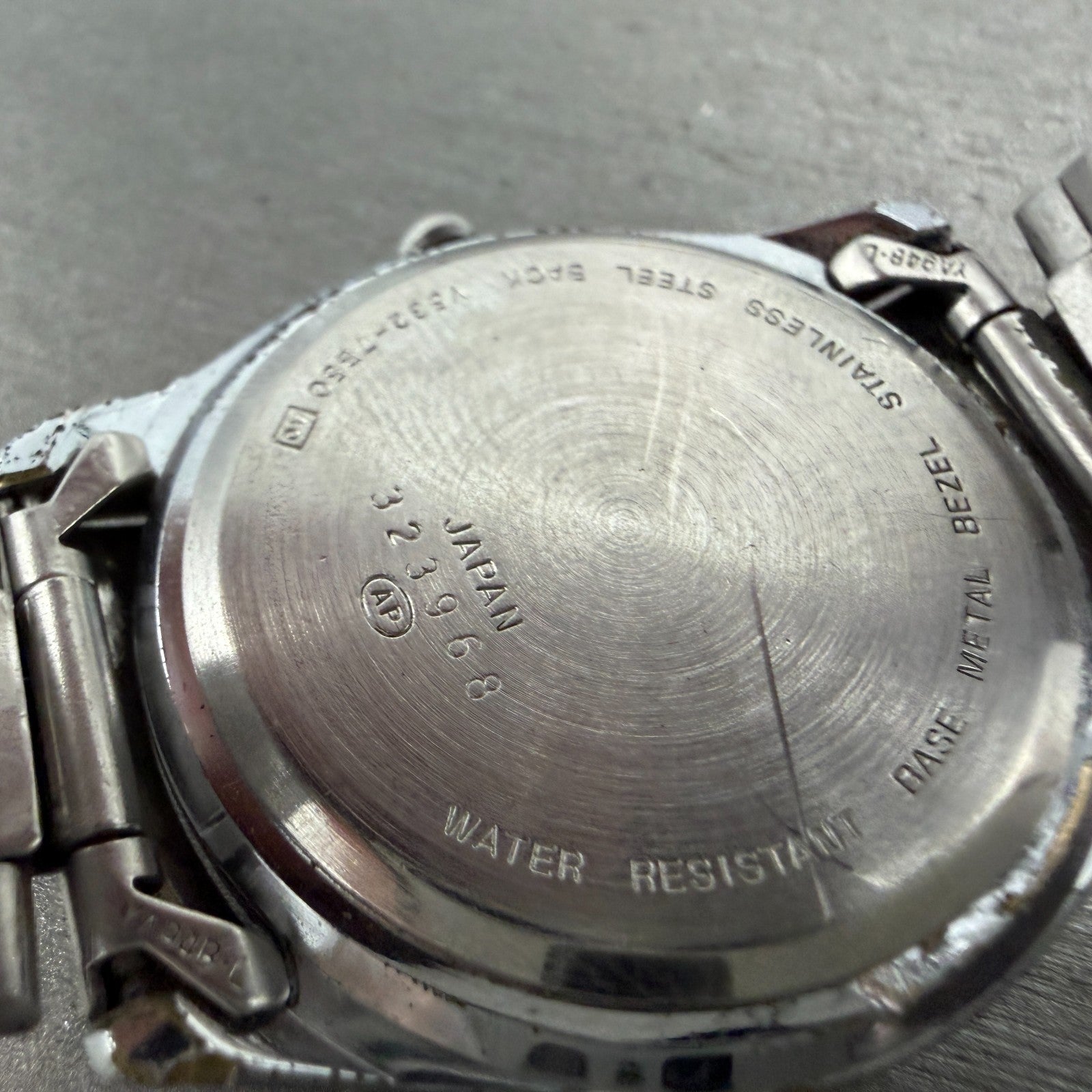 Seiko Alba Watch Men 34mm Silver Dial Silver Tone Date V532-7b50 New Battery GT99