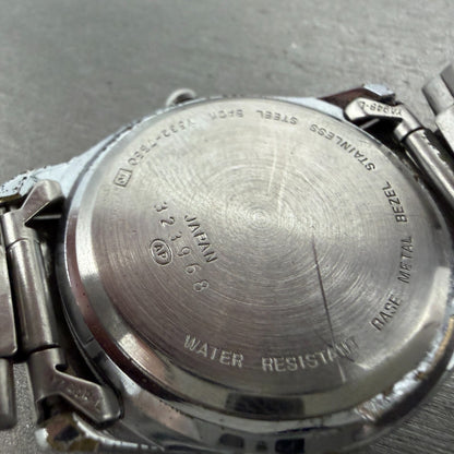 Seiko Alba Watch Men 34mm Silver Dial Silver Tone Date V532-7b50 New Battery GT99