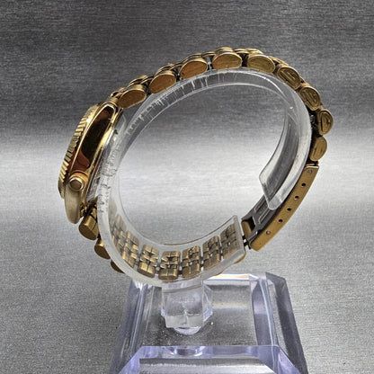 Citizen CQ Watch Women 25mm MOP Dial Gold Tone Daydate 1012-R15101 New Battery 66