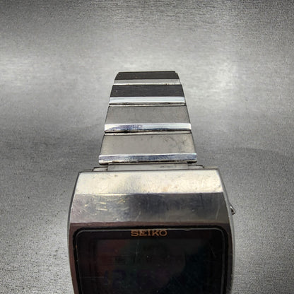 Seiko Digital Watch Men 34mm LCD Silver Tone Rectangle M1544019 PARTS5