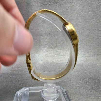 Longines Watch Women 19mm Champagne Dial Gold Tone Round New Battery8